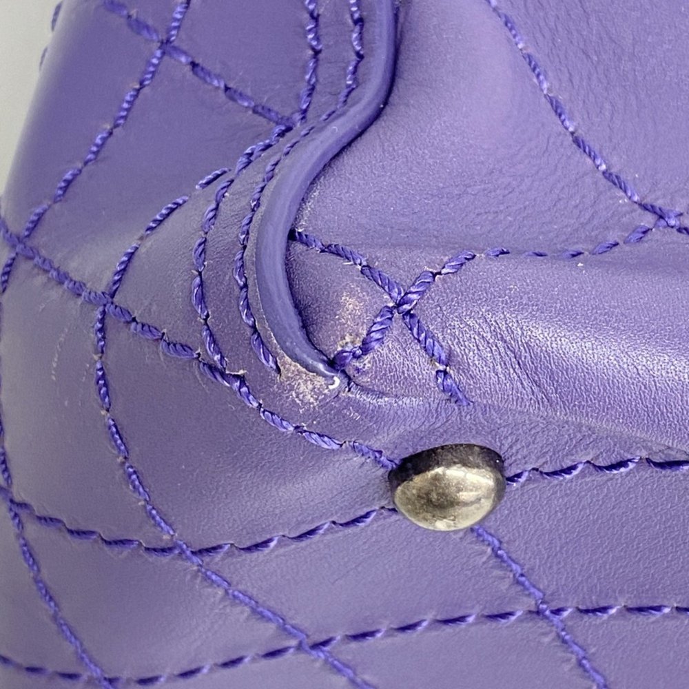 CHANEL Purple Leather Bag - Picture 6 of 12